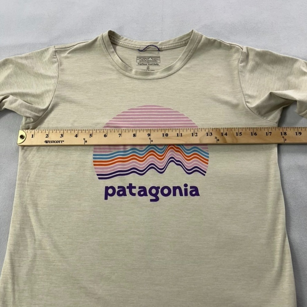 Patagonia Capilene Cool Daily Shirt Women Small Graphic Print Ridge Rise Tee - Picture 10 of 13